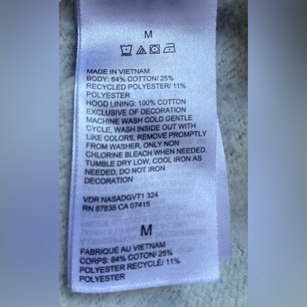 Nautica Light Gray Pullover Hoodie with Navy Logo - Picture 8 of 8